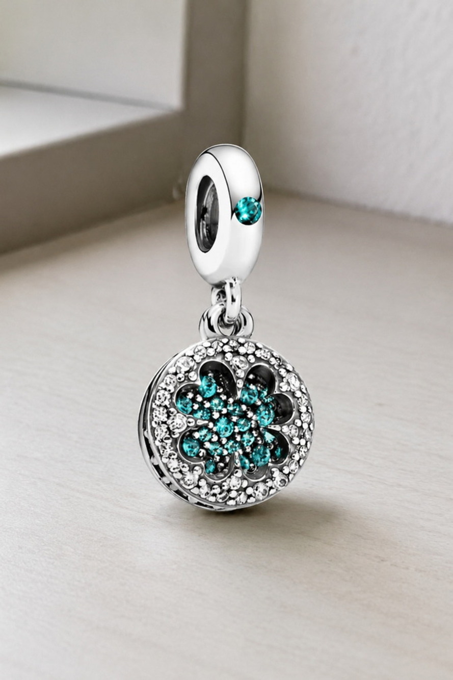 Pandora Sparkling Pav?? Lines & Logo Clip Charm